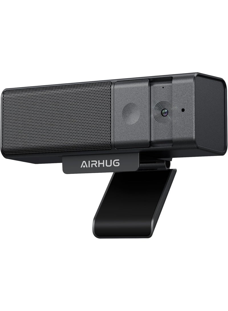 AIRHUG 3 in 1 Webcam - 1080P Webcam with Microphone and Speaker, USB Webcam with Privacy Cover, for Video Conferencing/Online Class/Game Live - Image 1